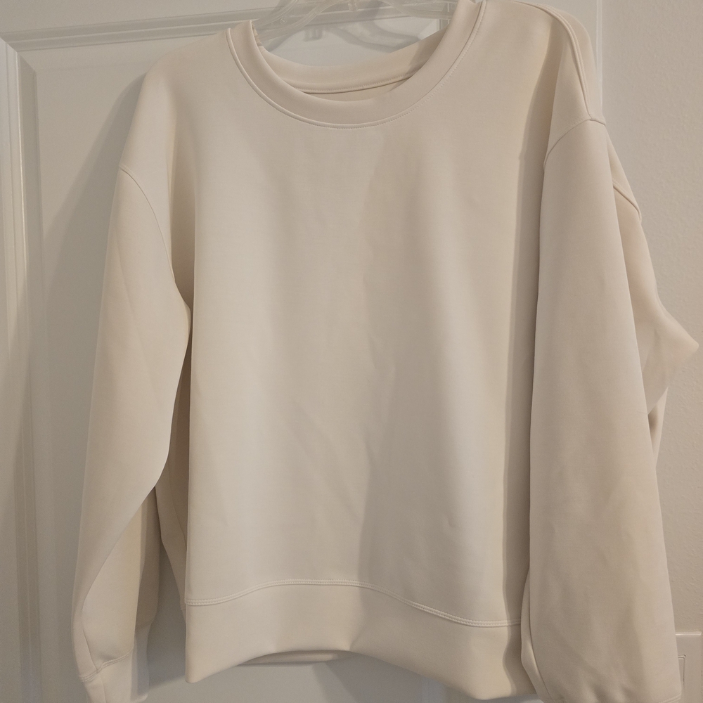 a new day Women's Off-White Crew Neck Sweater